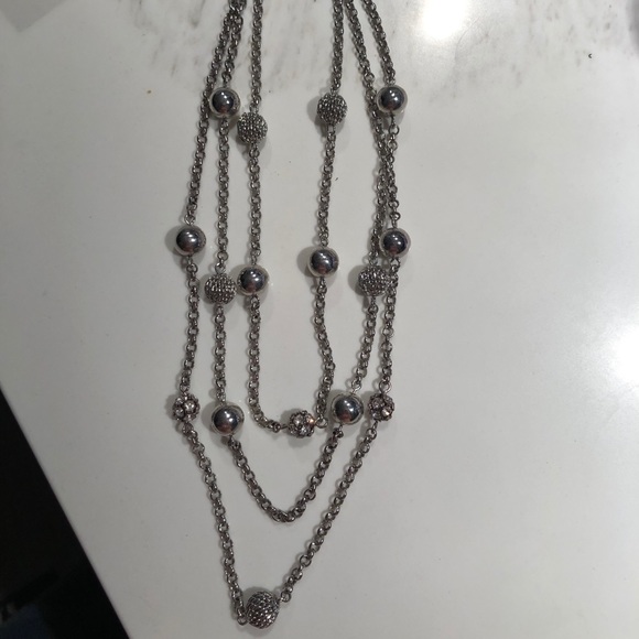 Nwot silver tone three strand necklace - Picture 1 of 5